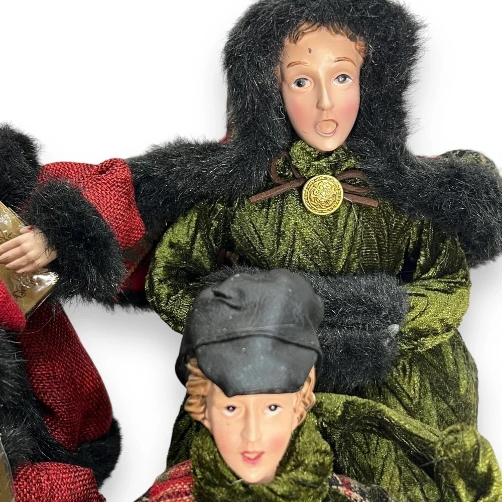 Valerie Parr Hill Dickens Carolers with Stand QVC Holiday Decor